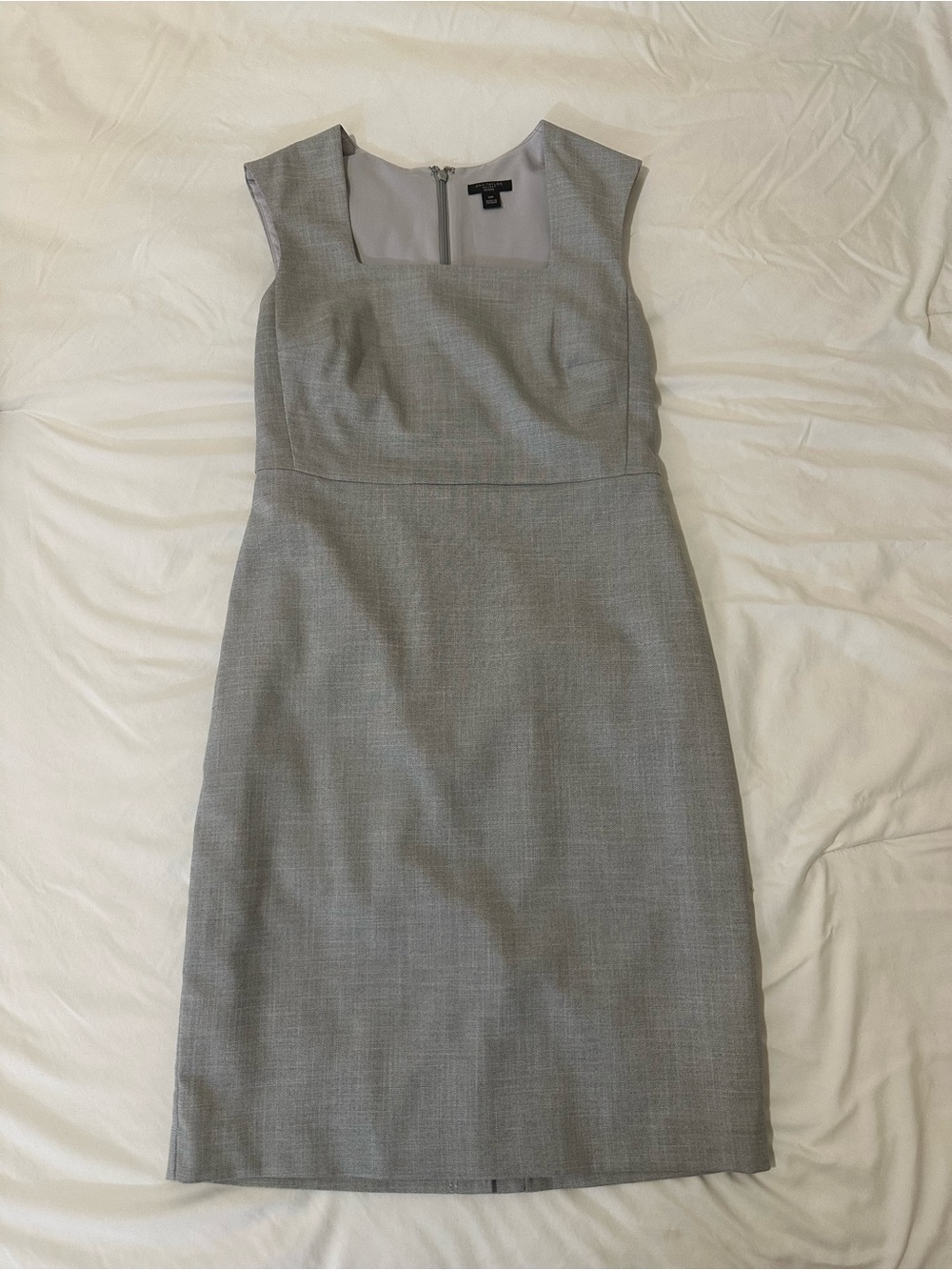 Ann Taylor Factory Grey Sheath Dress - Sleeveless Professional Dress